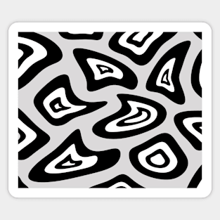 Abstract geometric pattern - gray, black and white. Sticker